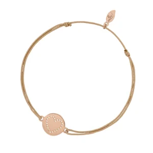 Glücksbändchen Disc HEART, Roségold vergoldet,-LEAF Sale