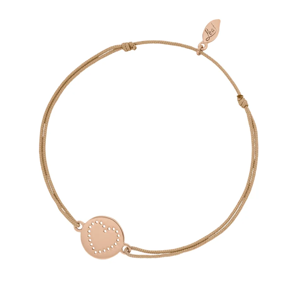 glcksbndchen_disc_heart_r_0.webp Glücksbändchen Disc HEART, Roségold vergoldet,-LEAF Sale