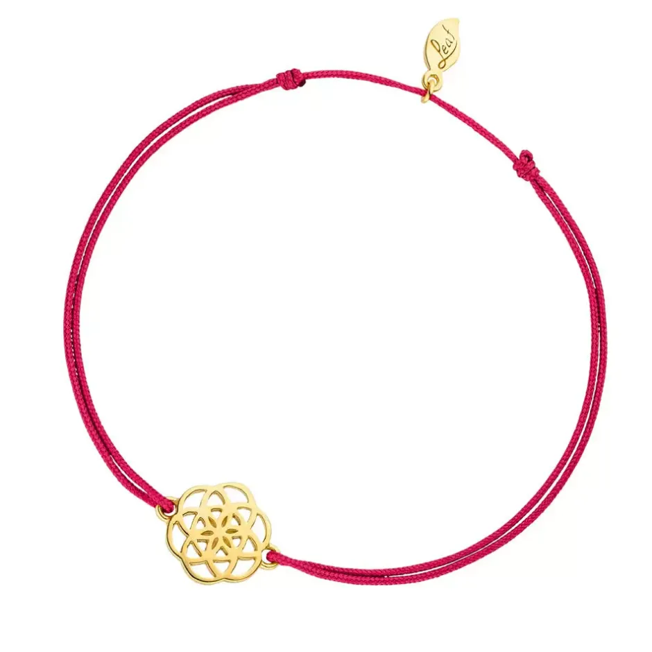 glcksbndchen_flower_of_li_0-2.webp Glücksbändchen Flower of Life, 18K Gelbgold vergoldet, Fuchisa-LEAF Fashion