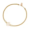 Glücksbändchen Heart Flower, 18 K Rosegold vergoldet,-LEAF Sale