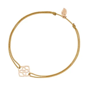 Glücksbändchen Heart Flower, 18 K Rosegold vergoldet,-LEAF Sale