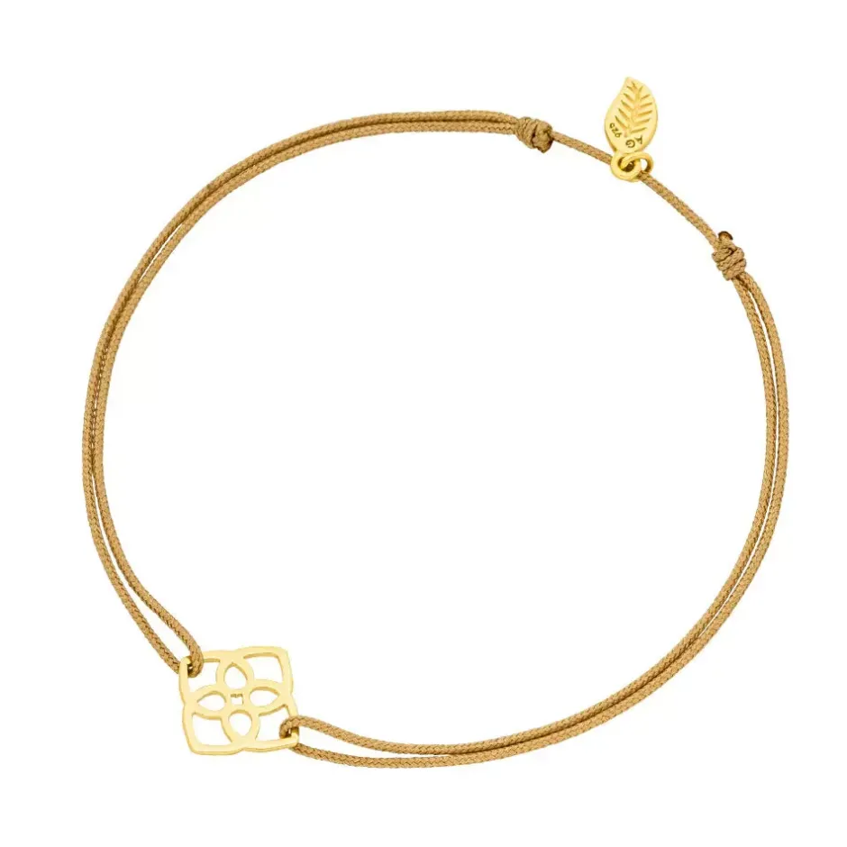 glcksbndchen_heart_flower_0-2.webp Glücksbändchen Heart Flower, 18 K Gelbgold vergoldet,-LEAF New