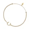 Glücksbändchen Hufeisen, 18 K Gelbgold vergoldet,-LEAF New
