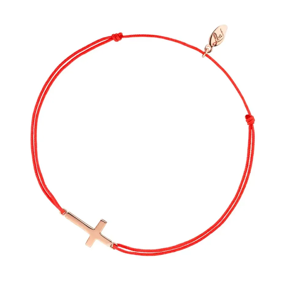 glcksbndchen_hufeisen__k__1.webp Glücksbändchen Hufeisen, 18 K Rosegold vergoldet,-LEAF New