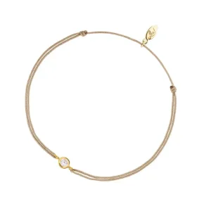 Glücksbändchen Pure, 18 K Gelbgold vergoldet,-LEAF New