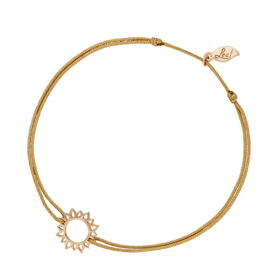 glcksbndchen_sun_flower___0-1.webp Glücksbändchen Sun Flower, 18 K Rosegold vergoldet,-LEAF Online