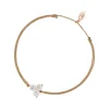 Glücksbändchen Triple Zirkonia,18 K Rosegold vergoldet,-LEAF Fashion