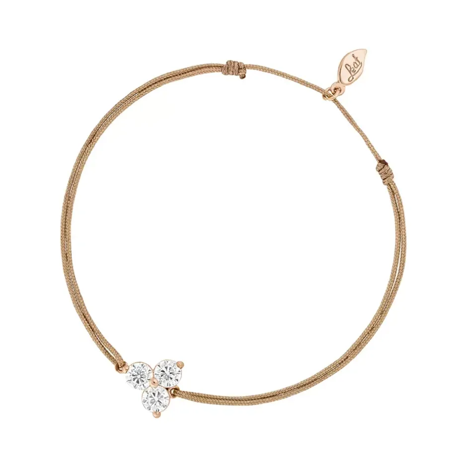 glcksbndchen_triple_zirko_0.webp Glücksbändchen Triple Zirkonia,18 K Rosegold vergoldet,-LEAF Fashion