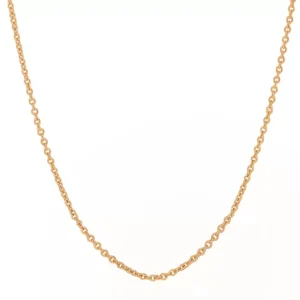 Gliederhalskette, 40 - 45 cm, 18 Karat Rosegold vergoldet-LEAF Online