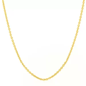 Gliederhalskette, 55 - 60 cm, 18 Karat Gelbgold vergoldet-LEAF Clearance