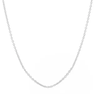Gliederhalskette, 80 cm, 925 Sterlingsilber, rhodiniert-LEAF Fashion