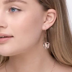 Halbcreole Monstera , 18 K Rosegold vergoldet-LEAF Discount