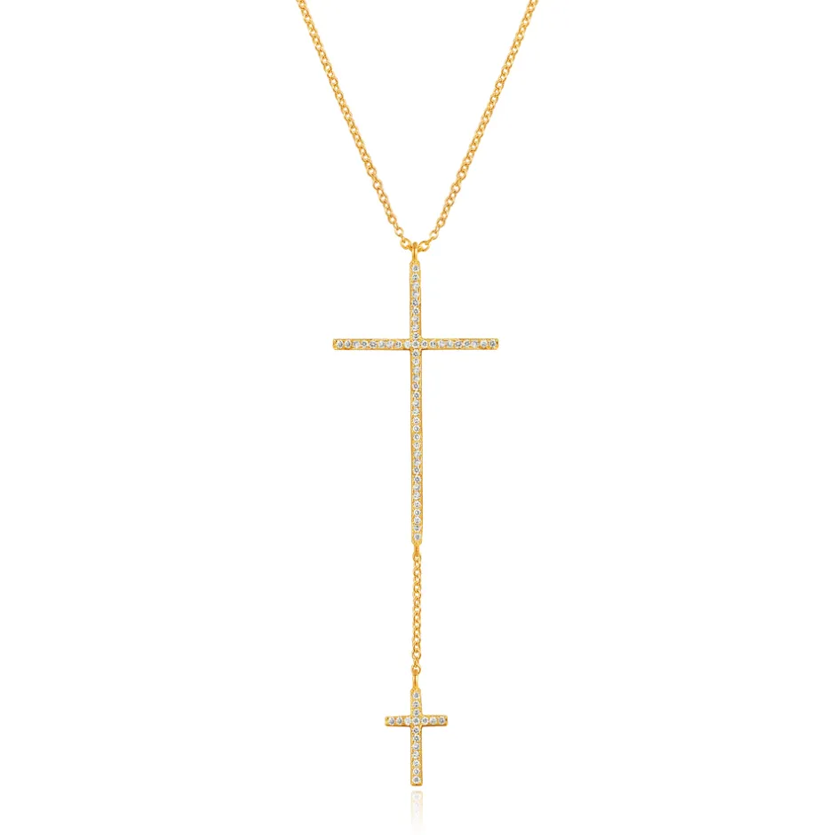 halskette__kreuze_mit_dia_0.webp Halskette 2 Kreuze mit Diamanten, 18 Karat Gelbgold-LEAF New