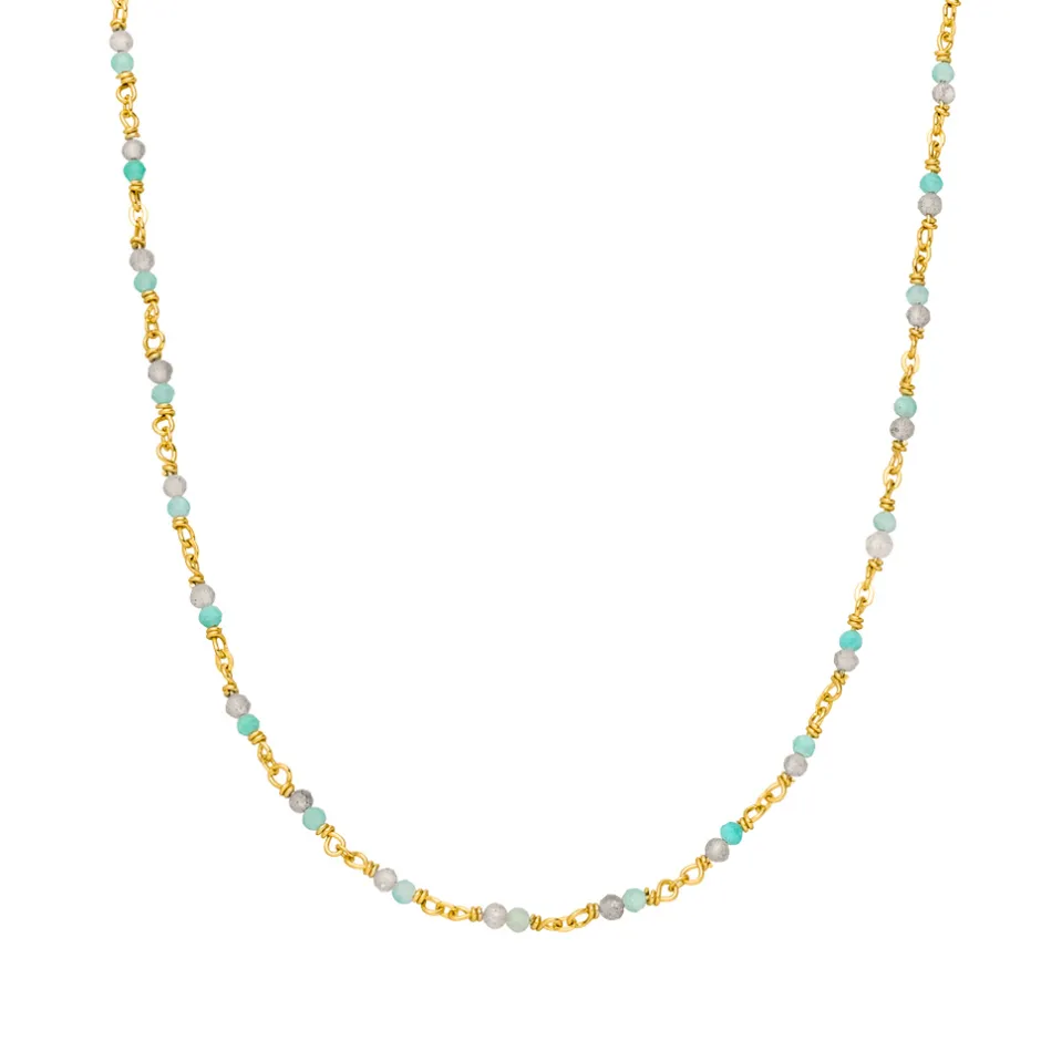halskette_amazonit__karat_0.webp Halskette Amazonit, 18 Karat Gelbgold vergoldet-LEAF Best