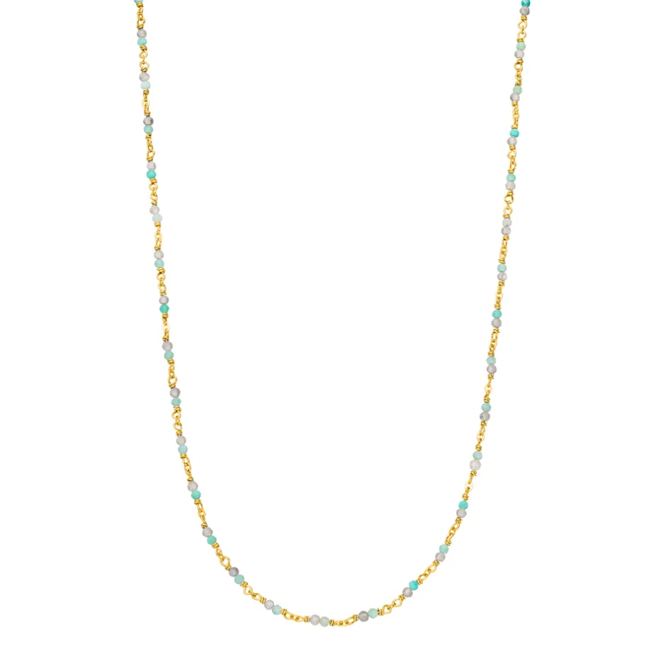 halskette_amazonit__karat_1.webp Halskette Amazonit, 18 Karat Gelbgold vergoldet-LEAF Best