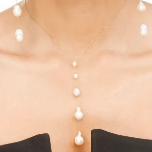 Halskette Barock Pearls, 14 Karat Gelbgold-LEAF Fashion