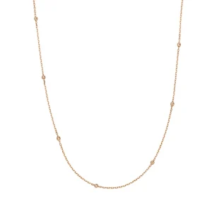 Halskette Beads, 14 Karat Rosegold-LEAF Online
