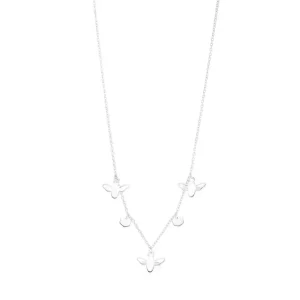 Halskette Bee Happy Charms, 45cm, 925 Sterlingsilber-LEAF New