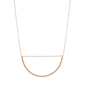Halskette Big Semicircle, 18 Karat Rosegold vergoldet-LEAF Clearance