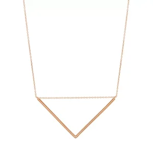 Halskette Big Triangle, 18 Karat Rosegold vergoldet-LEAF Hot