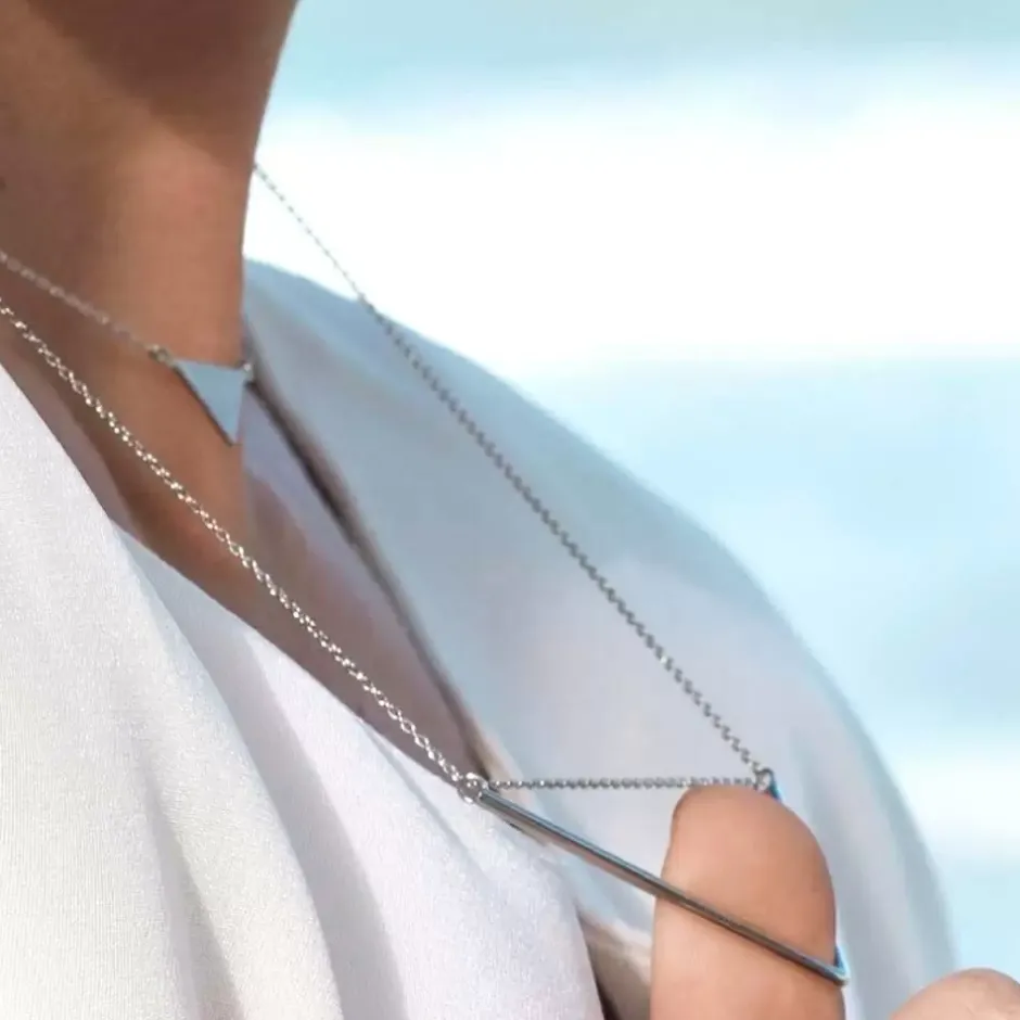halskette_big_triangle__k_1.webp Halskette Big Triangle, 18 Karat Rosegold vergoldet-LEAF Hot
