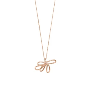 Halskette Blossom, 18 Karat Rosegold vergoldet-LEAF Hot