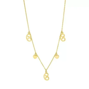 Halskette Brezn Charm, 18 Karat Gelbgold vergoldet-LEAF Sale
