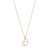 Halskette Brezn mit Zirkonia, 18 Karat Rosegold vergoldet-LEAF Sale