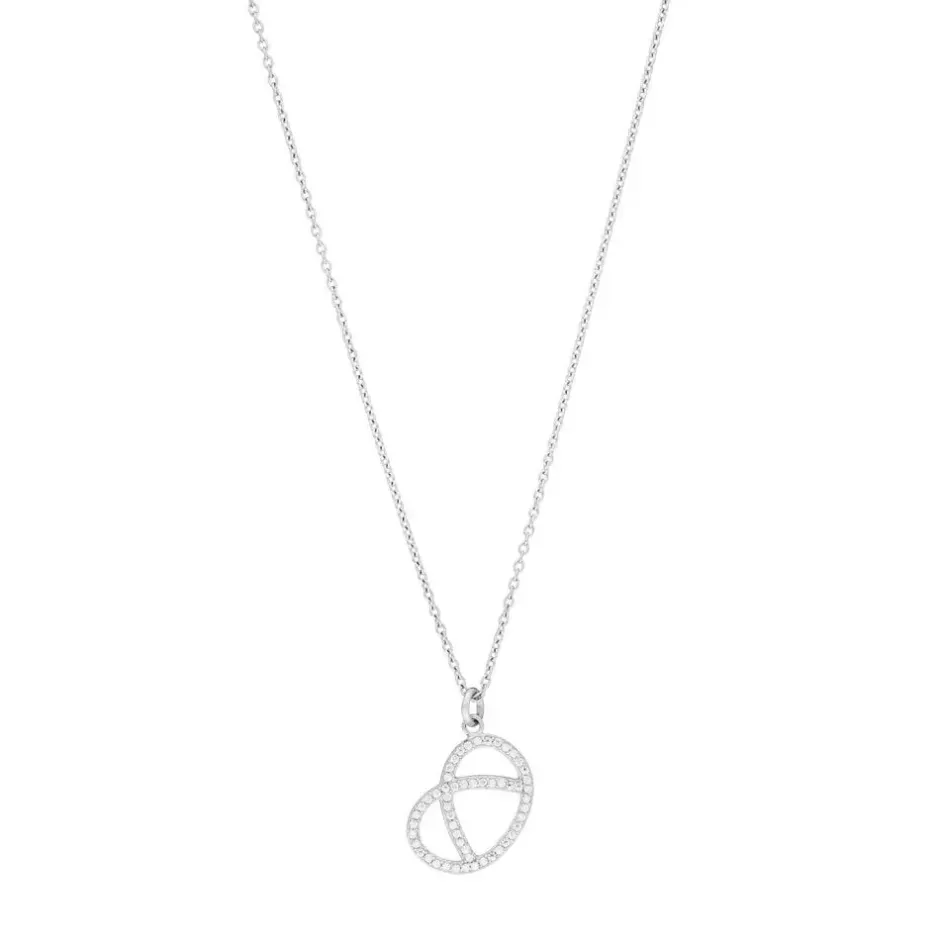 halskette_brezn_mit_zirko_0.webp Halskette Brezn mit Zirkonia, 925 Sterlingsilber-LEAF Clearance