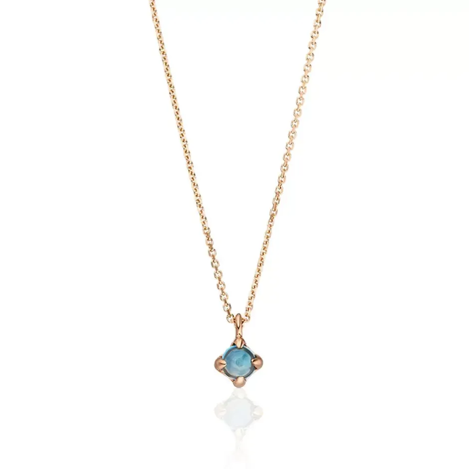 halskette_cabochon_blauer_0-2.webp Halskette Cabochon, Blauer Topas, 14 Karat Rosegold-LEAF Discount