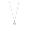 Halskette Cabochon II, 14 Karat Rosegold, Sea Blue Chalzedon-LEAF Discount