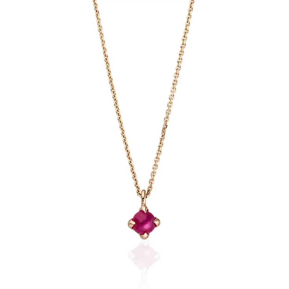 halskette_cabochon_rubin__0-2.webp Halskette Cabochon, Rubin, 14 Karat Rosegold-LEAF Online