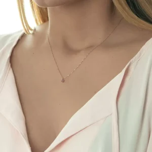 Halskette Cabochon, Rubin, 14 Karat Rosegold-LEAF Online