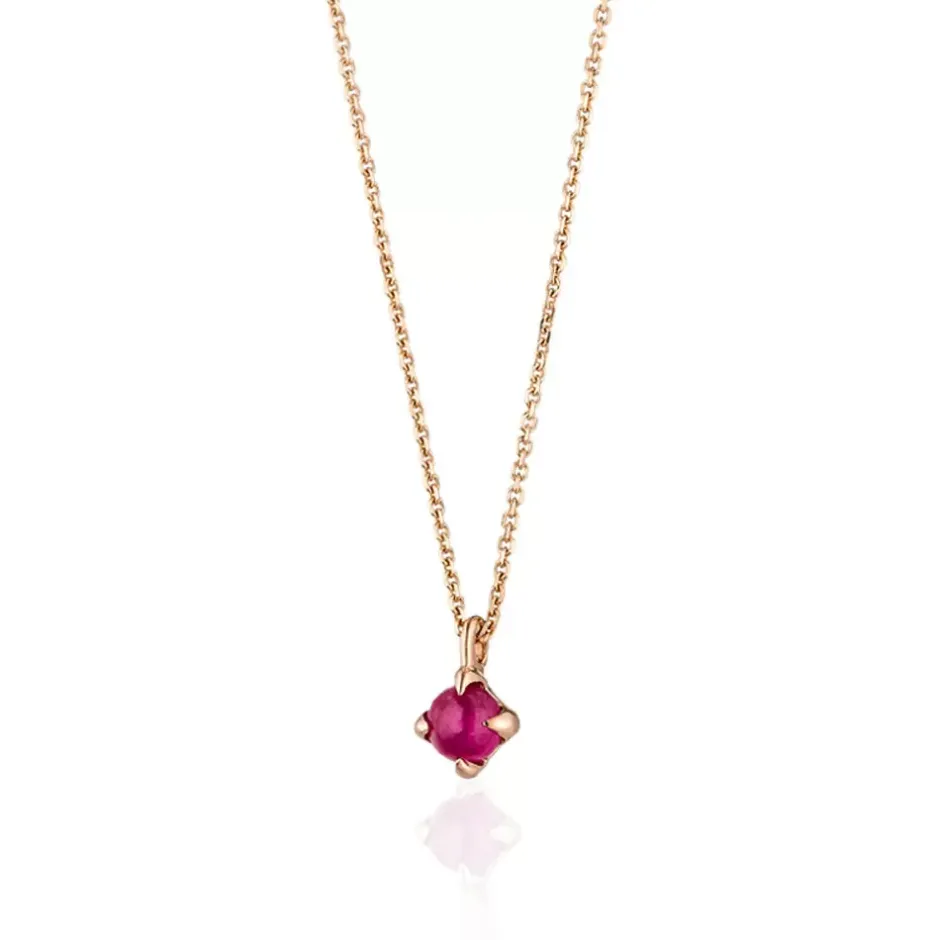 halskette_cabochon_rubin__2-2.webp Halskette Cabochon, Rubin, 14 Karat Rosegold-LEAF Online