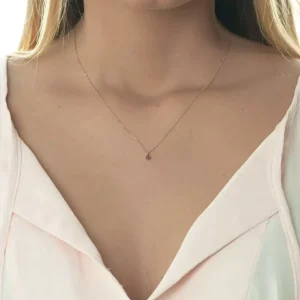 Halskette Cabochon, Rubin, 14 Karat Rosegold-LEAF Online