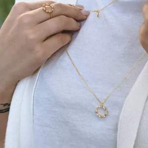 Halskette CANDY, 18 Karat Gelbgold vergoldet-LEAF Outlet
