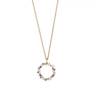 Halskette CANDY, 18 Karat Rosegold vergoldet-LEAF New