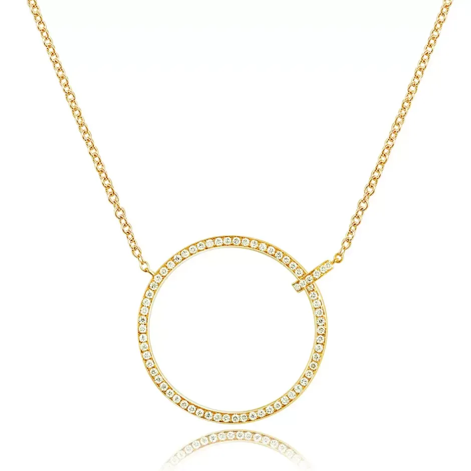 halskette_circle_gro_mit__0.webp Halskette Circle Groß mit Diamanten, 18 Karat Gelbgold-LEAF Discount