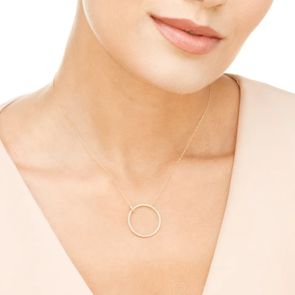 halskette_circle_gro_mit__1.webp Halskette Circle Groß mit Diamanten, 18 Karat Gelbgold-LEAF Discount
