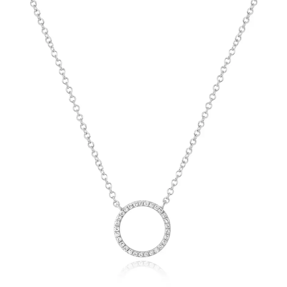 halskette_circle_mit_diam_0-1.webp Halskette Circle mit Diamanten, 18 Karat Weißgold-LEAF Fashion