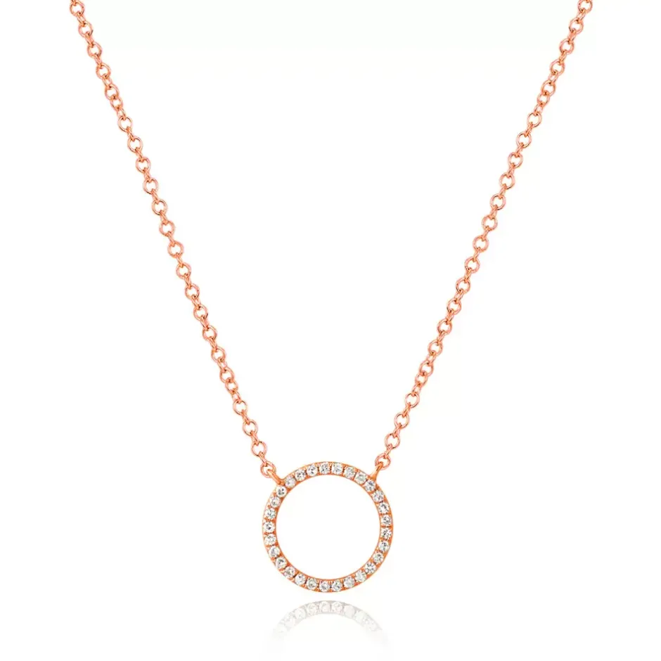 halskette_circle_mit_diam_0-2.webp Halskette Circle mit Diamanten, 18 Karat Rosegold-LEAF Fashion