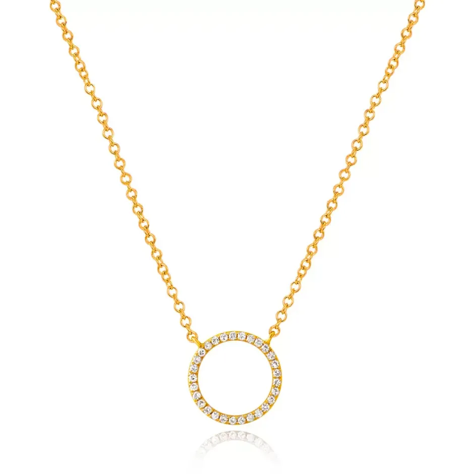 halskette_circle_mit_diam_0.webp Halskette Circle mit Diamanten, 18 Karat Gelbgold-LEAF Clearance