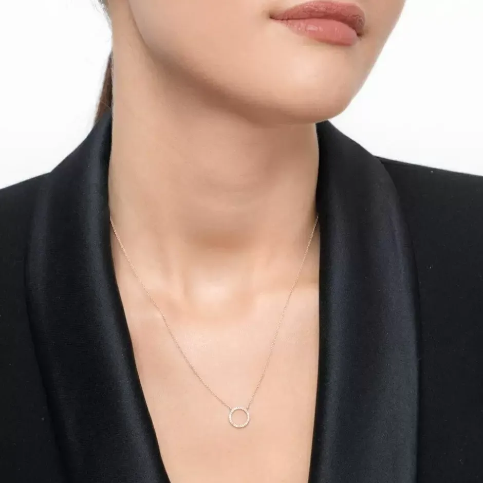 halskette_circle_mit_diam_1-2.webp Halskette Circle mit Diamanten, 18 Karat Rosegold-LEAF Fashion