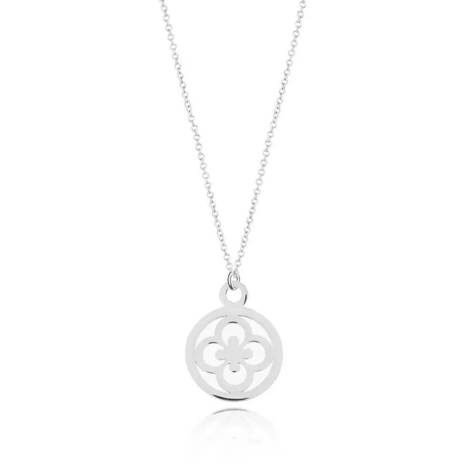 halskette_clover__karat_w_0.webp Halskette Clover, 14 Karat Weißgold-LEAF Clearance