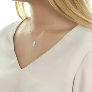 Halskette Clover, 14 Karat Weißgold-LEAF Clearance