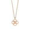 Halskette Clover Charm, 18 Karat Rosegold vergoldet-LEAF Best