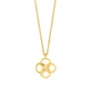 Halskette Clover Charm, 18 Karat Gelbgold vergoldet-LEAF Outlet