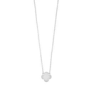 Halskette Clover-Disc, matt, 925 Sterlingsilber-LEAF Hot