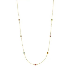 Halskette Fine Gems, 14 Karat Gelbgold-LEAF New