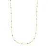 Halskette Flying Gems, Amethyst, 90cm, 18 Karat Gelbgold vergoldet-LEAF Hot